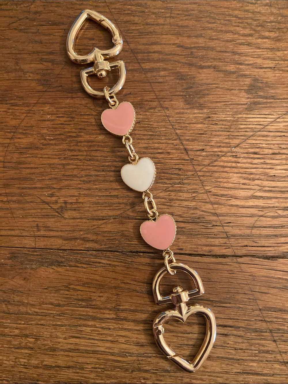 Purse/Bag Strap Chain Extender Triple Heart NWOT